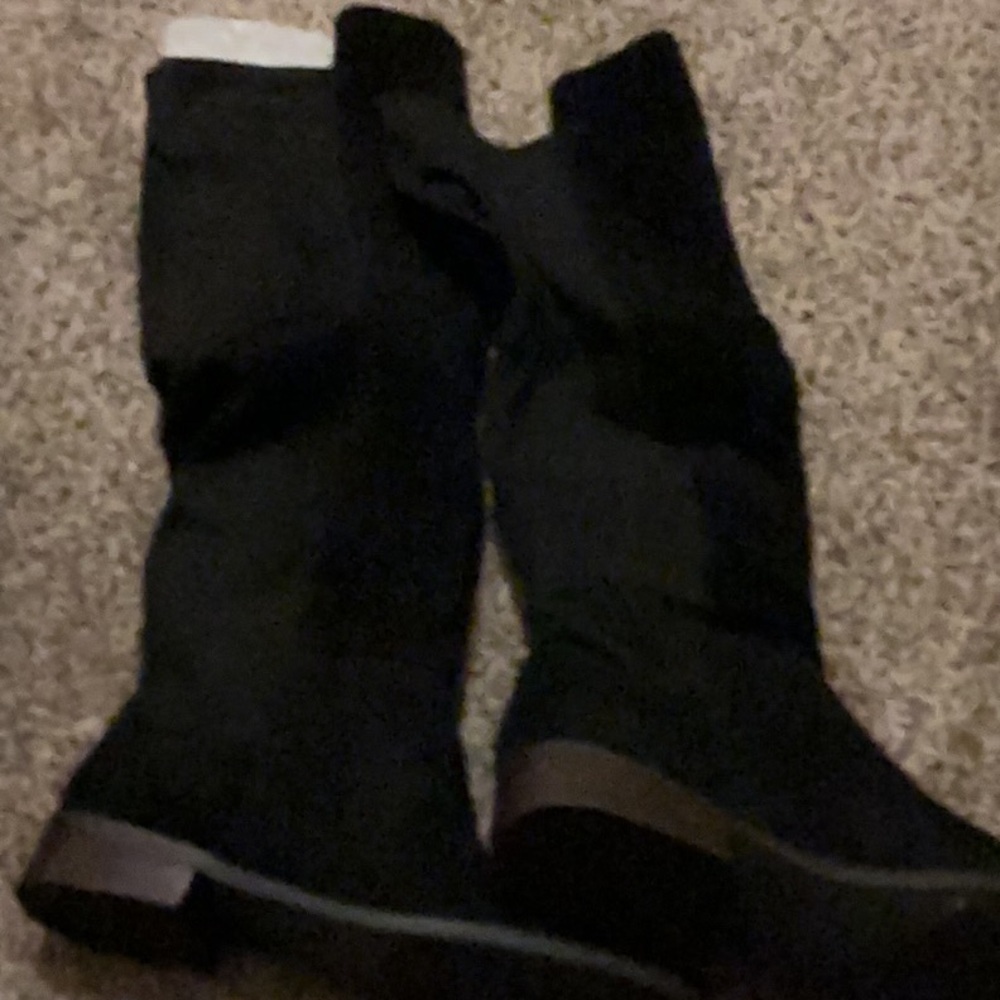 Lucky Brand Black Over-the-Knee Stretch Boots